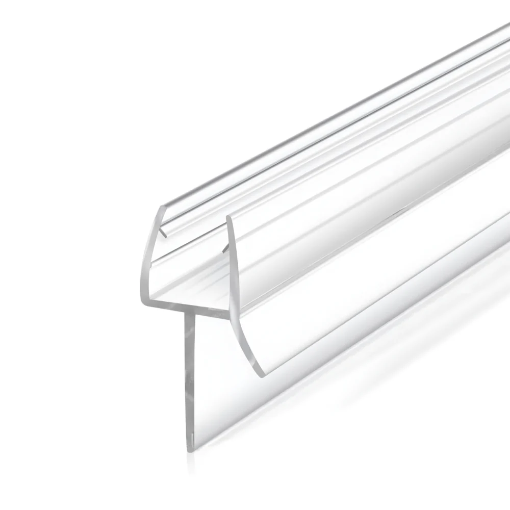 Clear Shower Door Bottom Seal with Wipe for 1/4 in Glass, 36 in