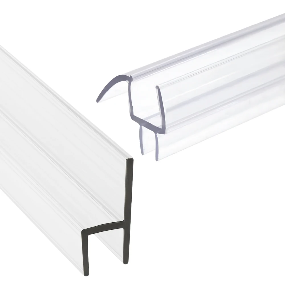 95 in Clear Shower Door Seal Kit for 3/8 in Glass – Bottom + H Side