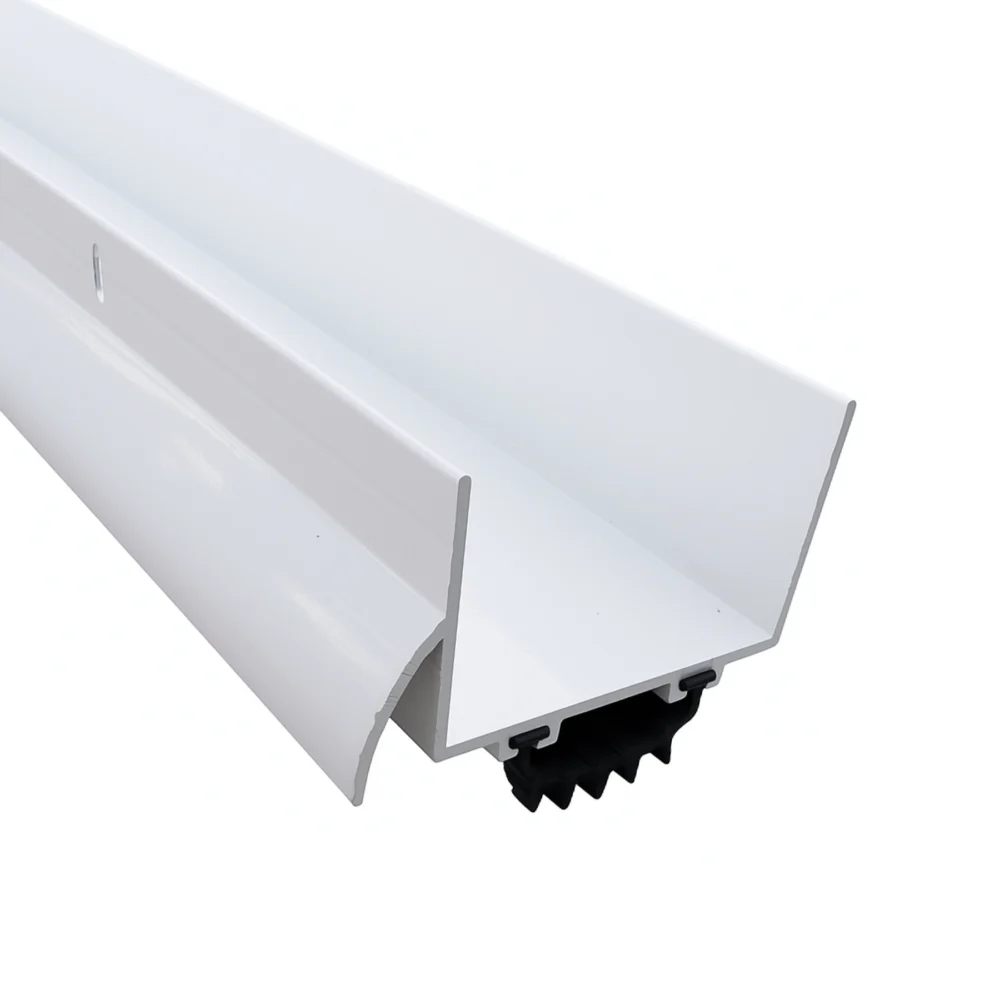 Aluminum U-Shaped Door Bottom Sweep with Drip Cap, 1 3/4 in Width