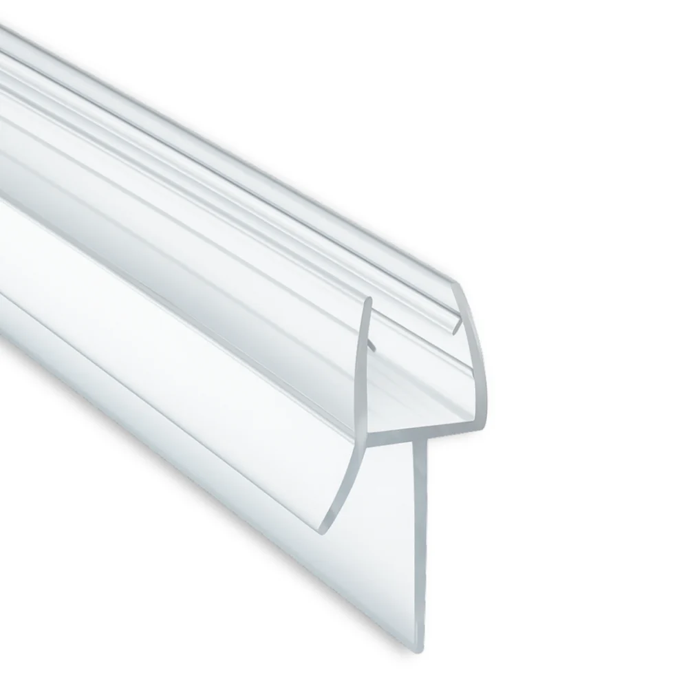 Clear Shower Door Bottom Seal with Wipe for 1/4" Glass, Cut-to-Fit 36"