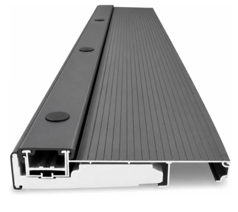 32", 36", 60" & 72" Black Adjustable Aluminum Door Threshold with Hidden Screws