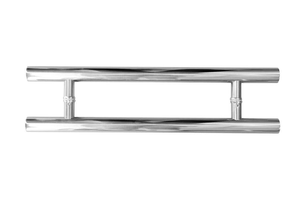 24" Chrome Polished Stainless Steel H-Shaped Push Pull Door Handle - Image 2