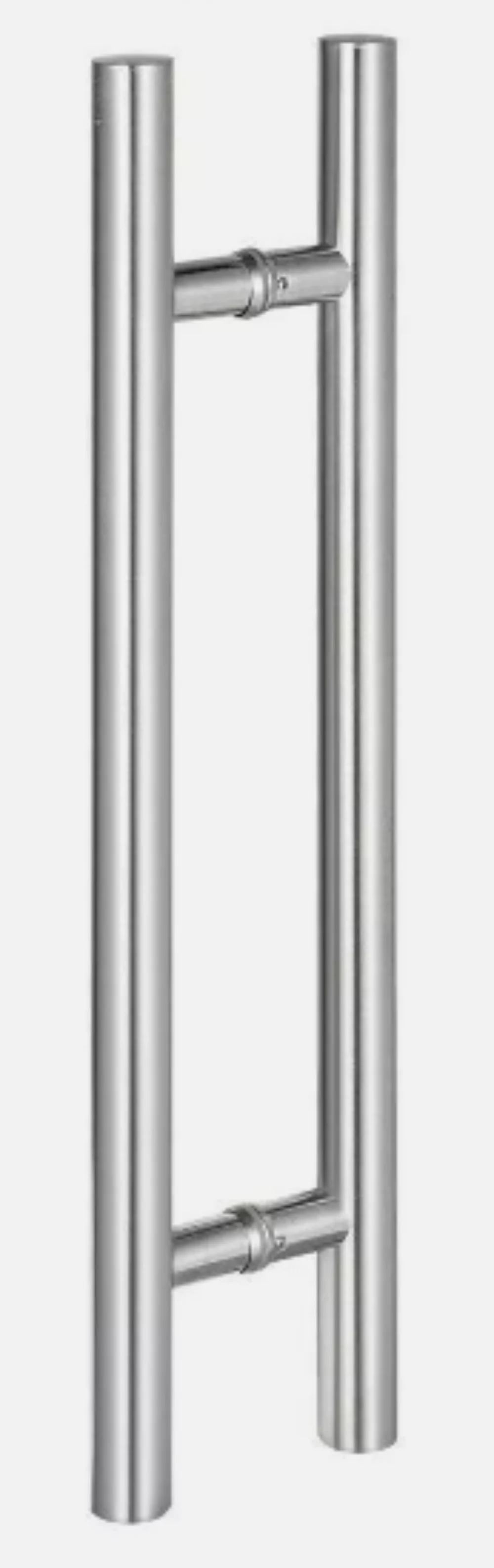 Brushed Nickel Stainless Steel Round H Pull Door Handles, 24 in - Image 2