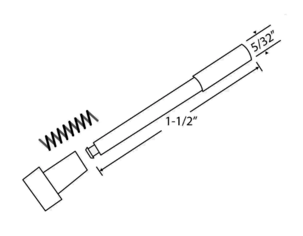 Window Screen Plunger Latches 5/32 in x 1-1/2 in White 25 Pack - Image 4