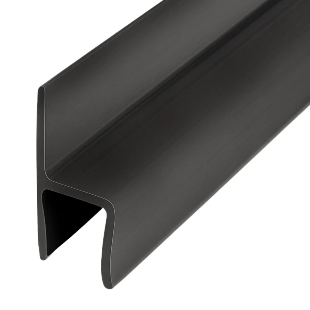 95" H-Type Shower Door Side Seal for 3/8" Glass (8–10mm) - Black