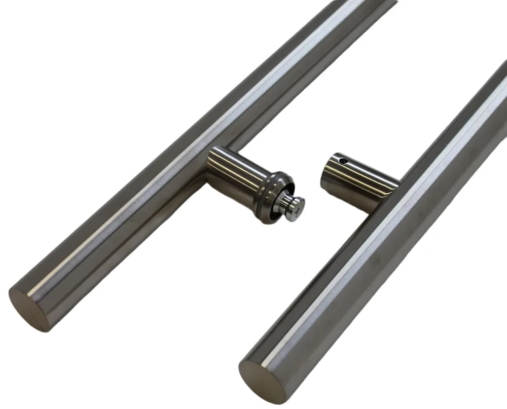 Stainless Steel H Pull Door Handle 48 in Double-Sided Chrome Nickel - Image 4