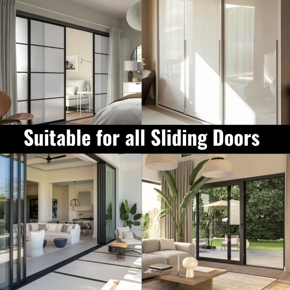 Black Aluminum Sliding Screen Door Bottom Track Replacement, 72" - Image 8