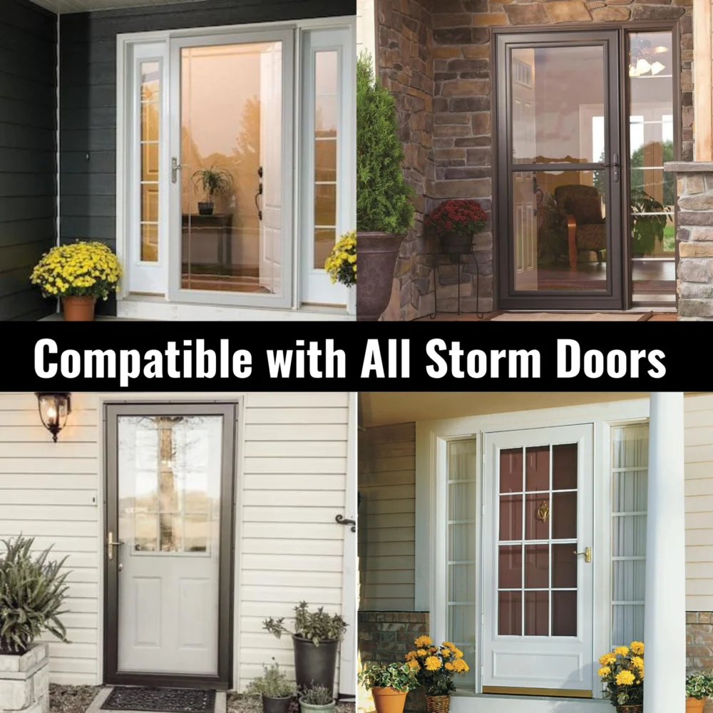 36 In White Aluminum U-Shaped Storm Door Bottom Sweep with Rubber Seal - Image 9