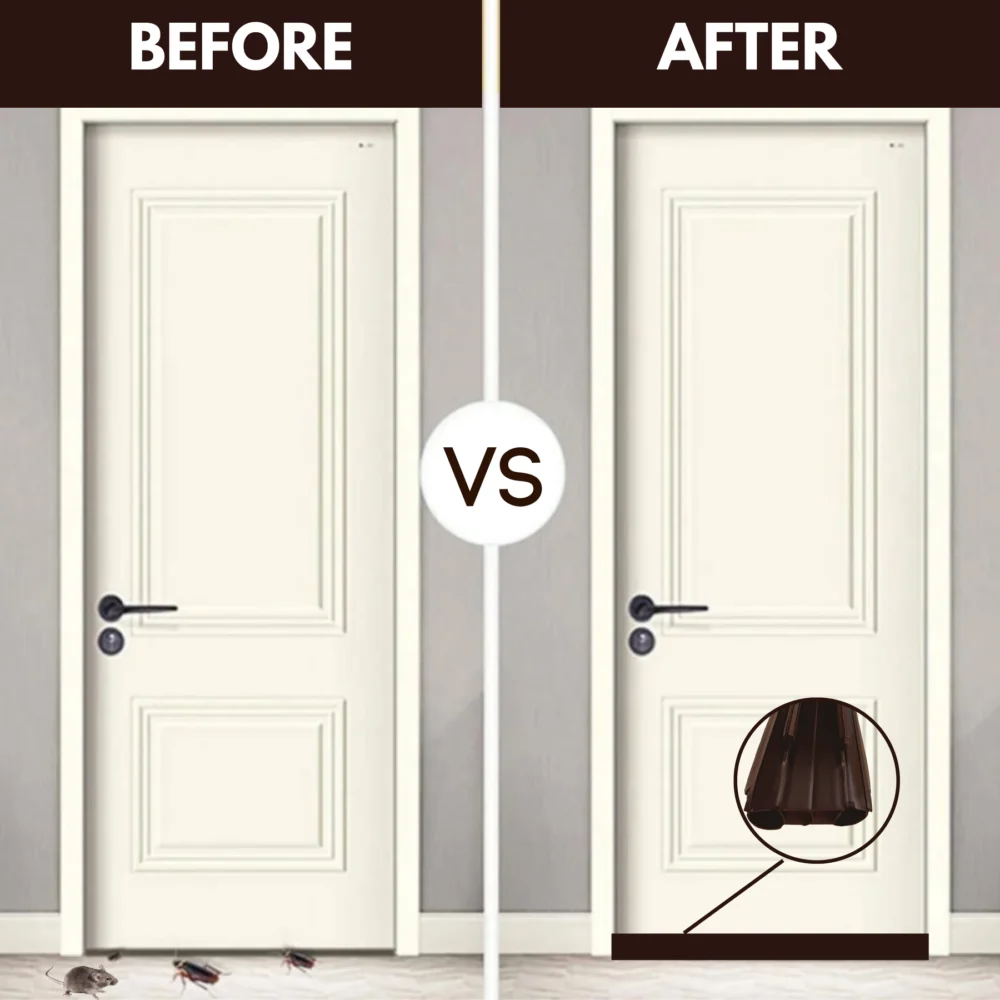 KC Hardware Dark Brown Vinyl Door Bottom Sweep with Notched Kerfs 36 in - Image 4