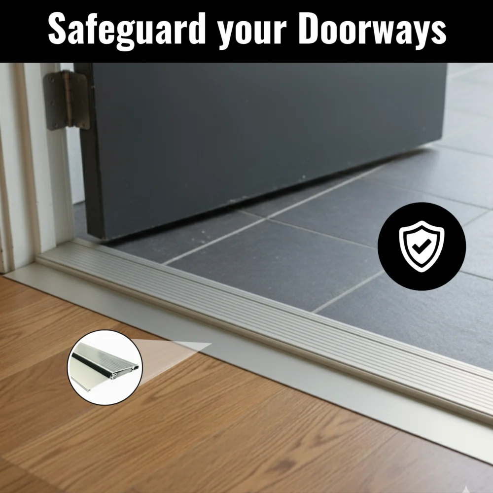 Adjustable Aluminum Exterior Door Threshold with PVC Insert, 36 in - Image 4