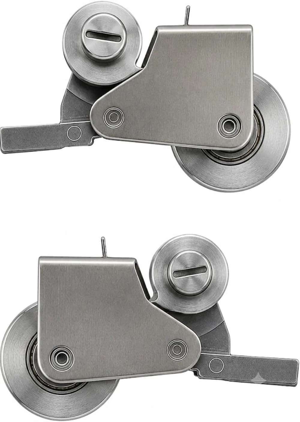 KC Hardware Sliding Patio Screen Door Roller Pair - Left & Right Hand Replacement Rollers, 1" Steel Wheels, Heavy-Duty Steel Housing, Bottom Roller Assembly for Patio Screen Doors - Image 4