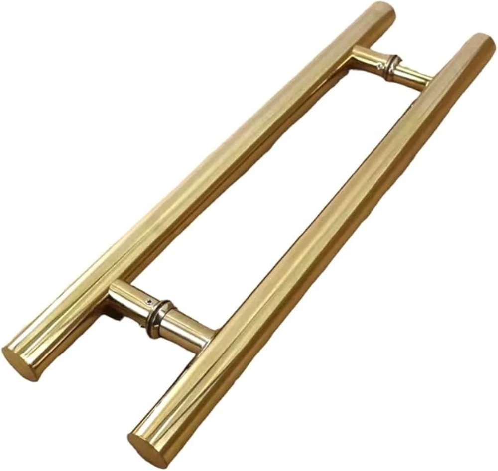 Gold Stainless Steel H Pull Door Handle 48 in Double-Sided - Image 3