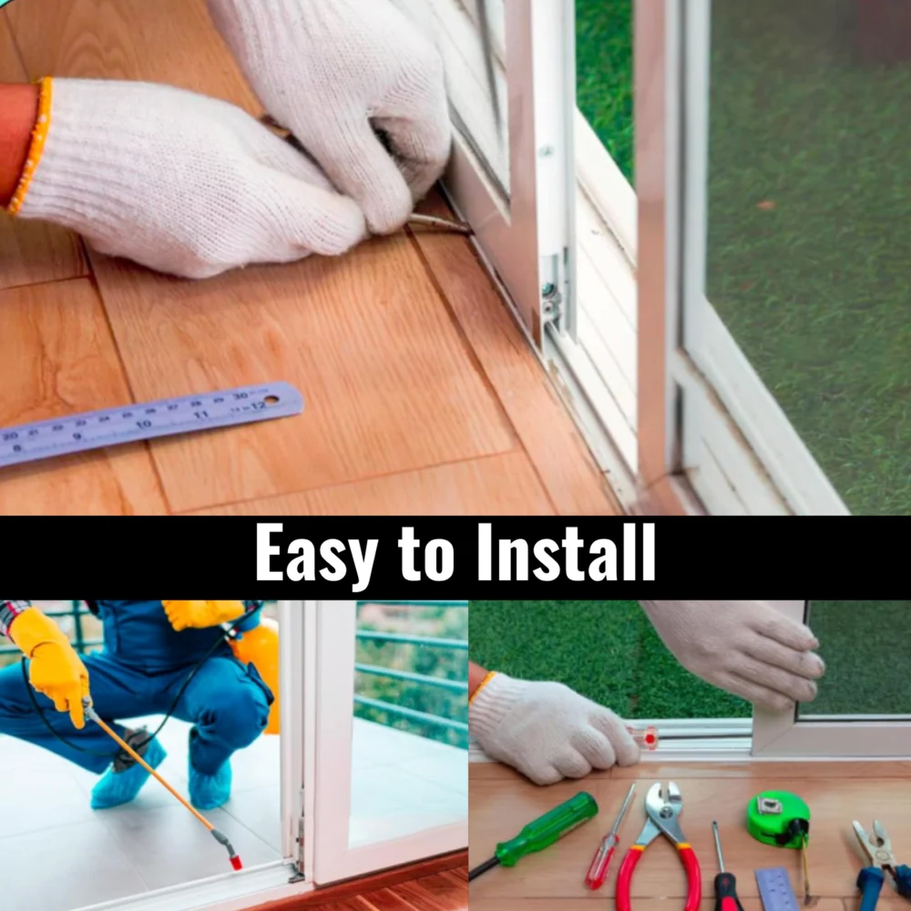 Black Aluminum Sliding Screen Door Bottom Track Replacement, 72" - Image 10
