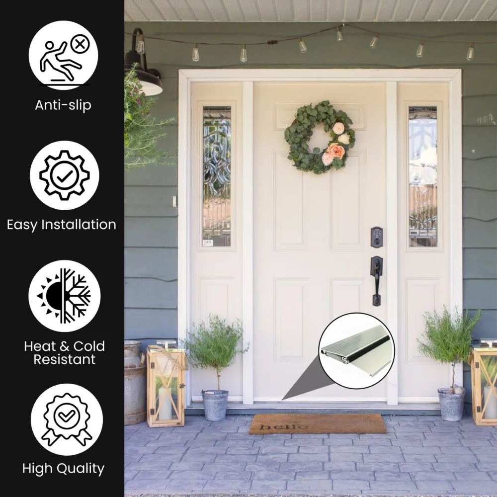 Adjustable Aluminum Exterior Door Threshold with PVC Insert, 36 in - Image 5