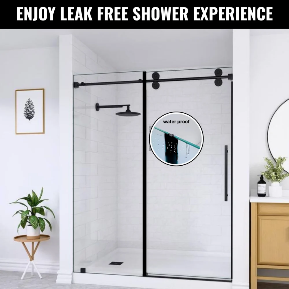 95" H-Type Shower Door Side Seal for 3/8" Glass (8–10mm) - Black - Image 7