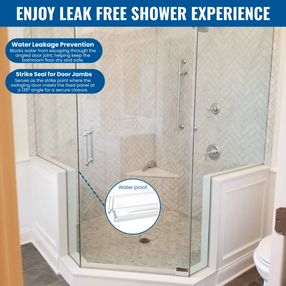 95" Shower Door Side H-Jamb Seal for 3/8" Glass | KC Hardware - Image 6