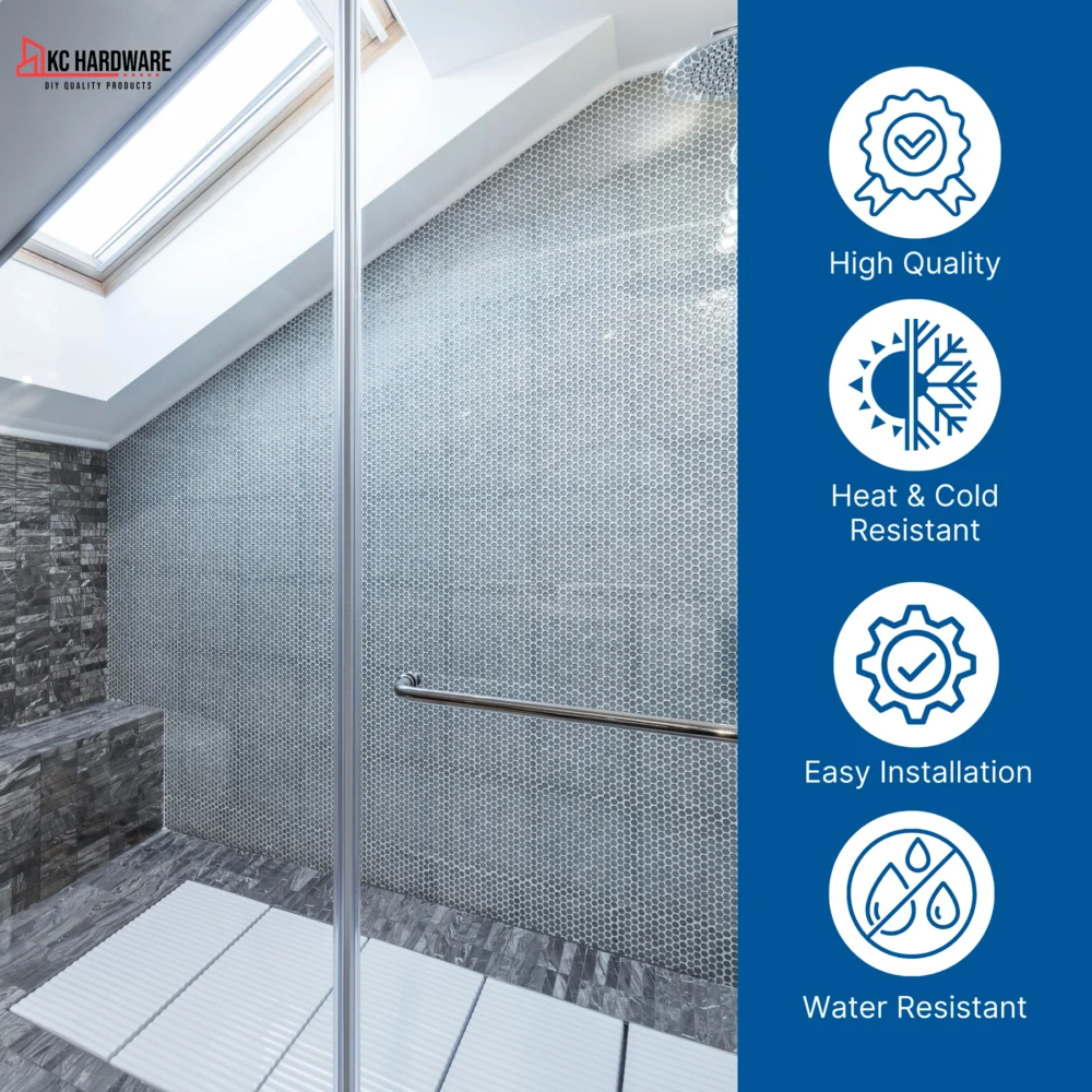 Ultra Clear Glass Door Jamb Water Seal for 1/2 in Glass, 95 in - Image 5