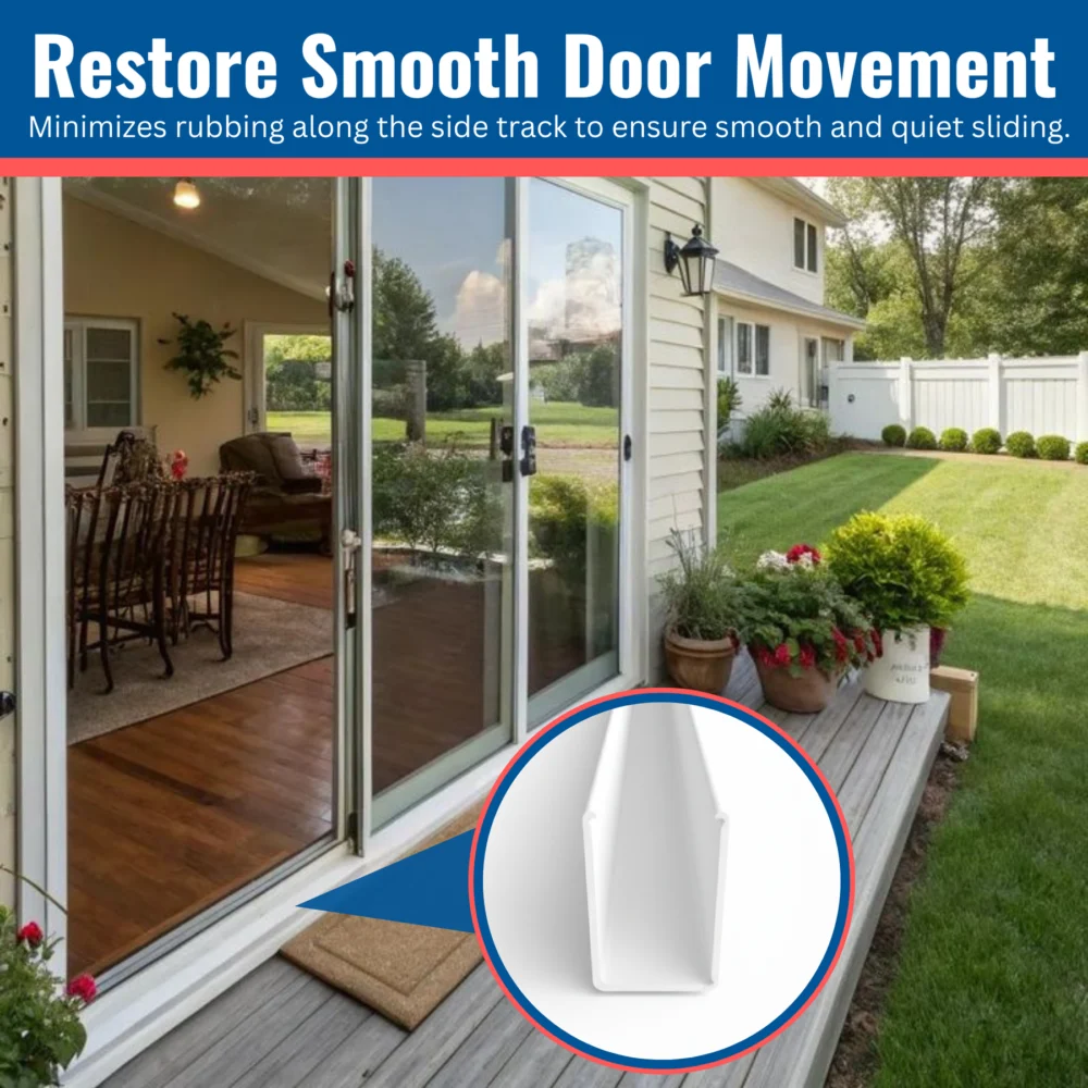 KC Hardware Aluminum U Channel Top Sliding Screen Door Track Replacement, Weather Resistant Sliding Screen Patio Door Rail Track - White, 95"(Pack of 1) - Image 4