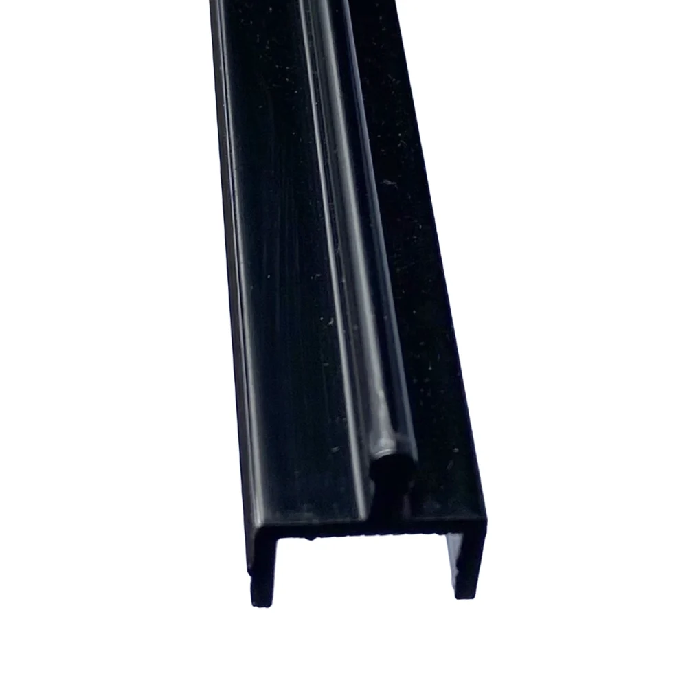 Black Aluminum Sliding Screen Door Bottom Track Replacement, 72" - Image 3
