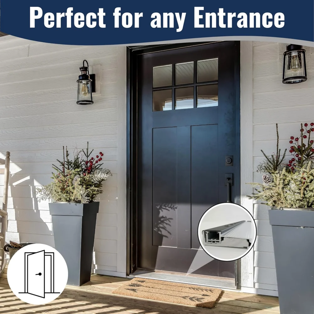 Heavy Duty Anodized Adjustable Aluminum Threshold Extension 36 in Silver - Image 6