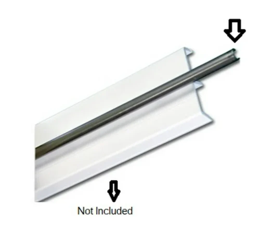 Sliding Door Track Repair Cover 1/4 in, Stainless Steel Track Cover - 72 in - 96 in - Image 3