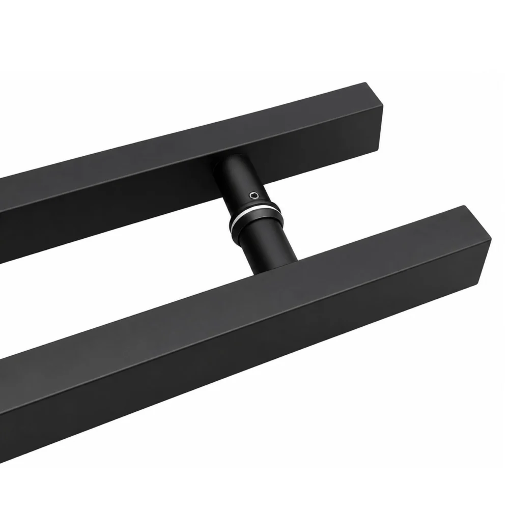 Matte Black Back-to-Back Door Pull Handle – 18", 24", 36" & 48"