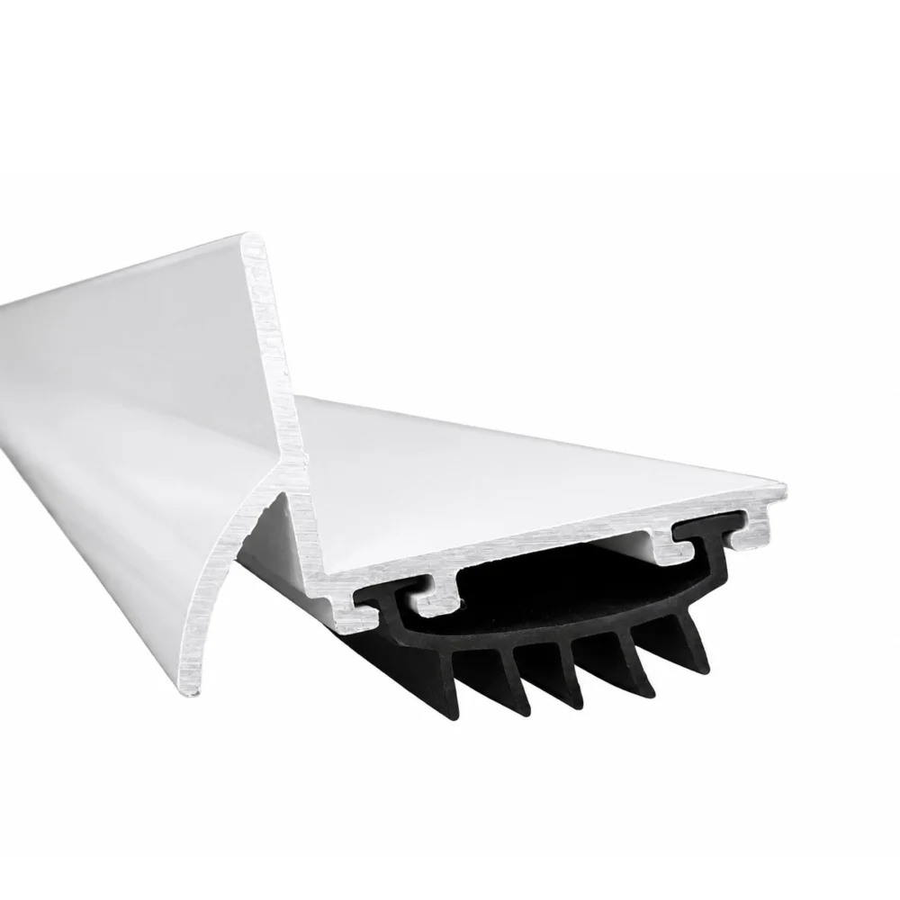Aluminum Door Bottom Sweep with Drip Cap – 36 in, White