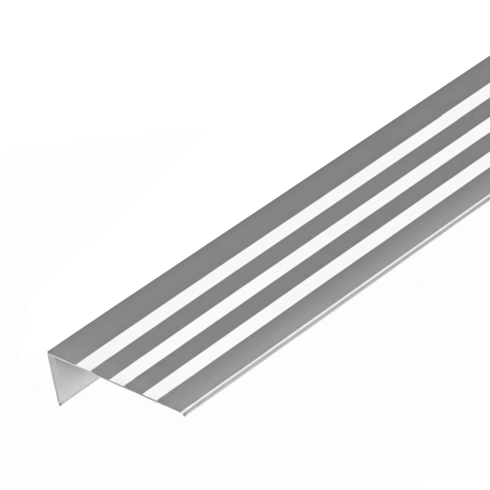32", 36" Length x 4-1/2" Tread x 1-1/2" Drop Anodized Aluminum Stair Nosing Edge Protector