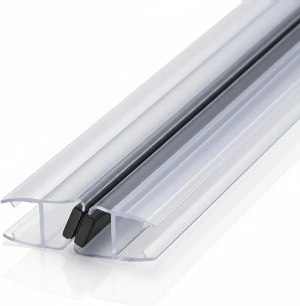 95 in Magnetic Shower Door Side Seal for 3/8 in Glass Doors Set Of 2