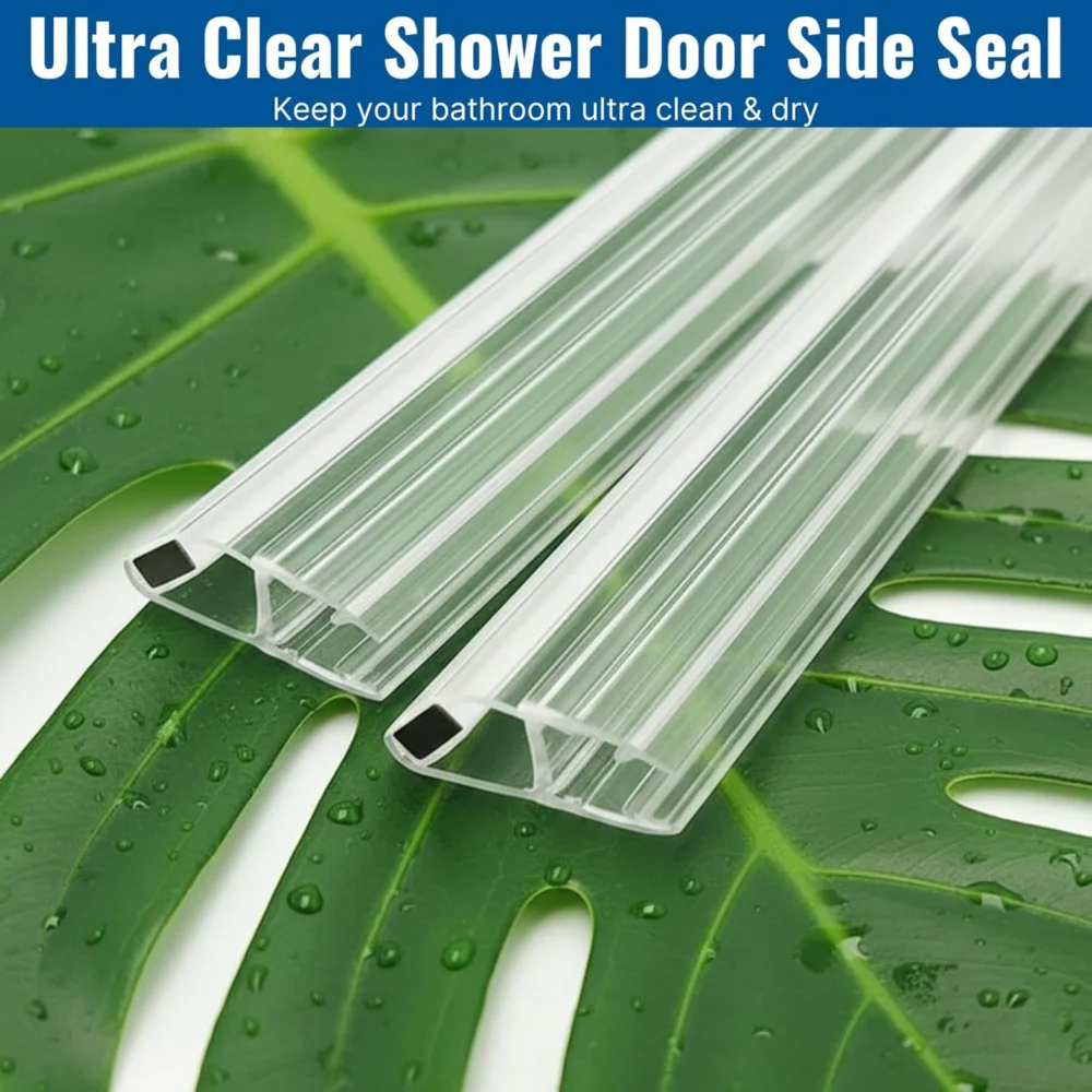 Set of 2 Magnetic Shower Door Seal for 3/8 in Glass Doors 90 Deg- 72" - Image 6