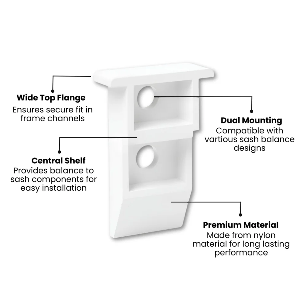 Nylon Window Sash Cam Replacements for Channel Balances – Black or White, 2-Pack & 10-Pack - Image 4