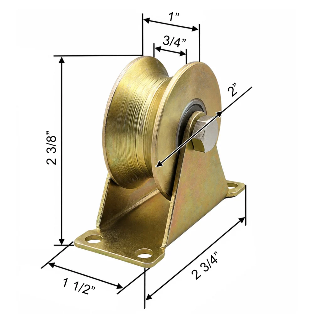 U-Groove Sliding Gate Wheels – 2" Stainless Steel Heavy-Duty Rollers, 660 LB – 8 Pack - Image 2