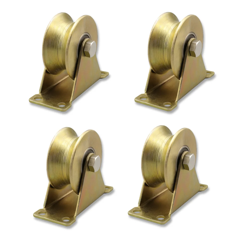 U-Groove Sliding Gate Wheels – 2" Stainless Steel Heavy-Duty Rollers, 660 LB – 4 Pack - Image 4
