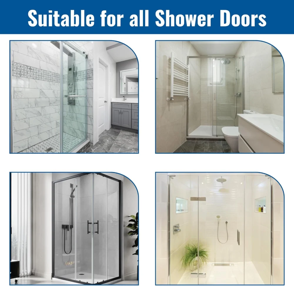 Clear Shower Door Side Jamb Seal for 3/8 in Glass Doors 95 in - Image 5