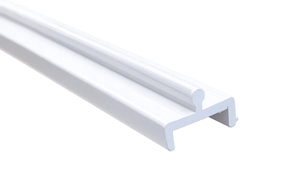 72 In & 96 In Lengths | 3/4 In Wide Sliding Screen Door Bottom Track Replacement - White Vinyl - Image 2