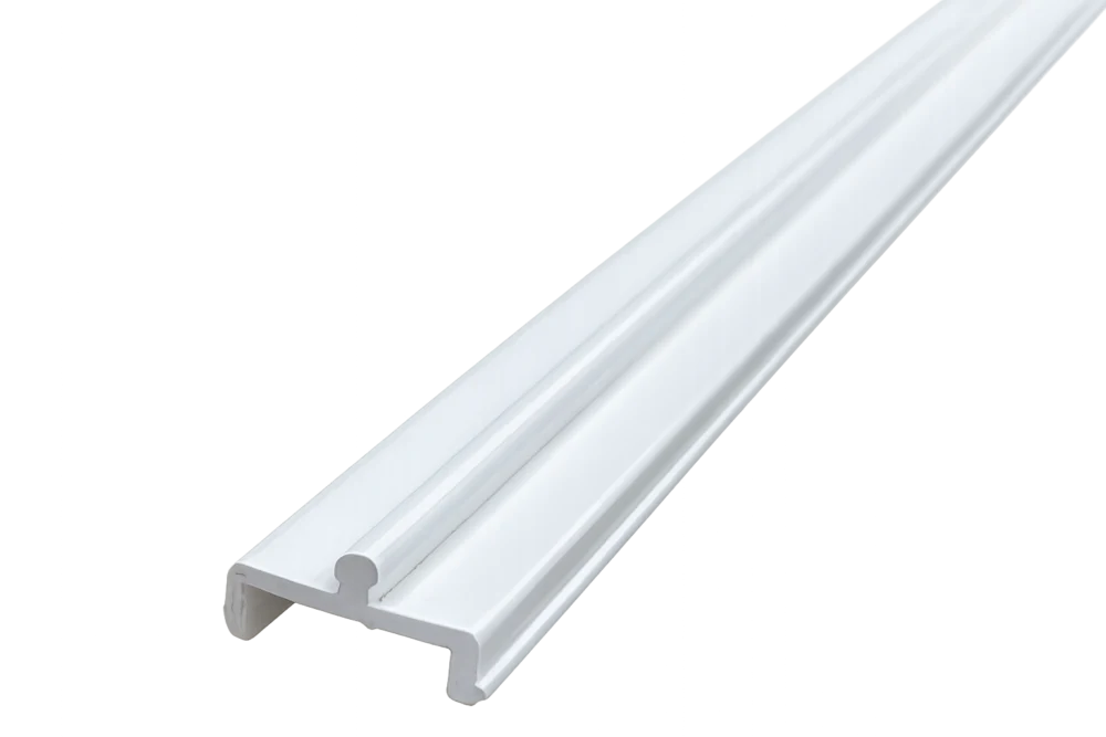 72 In & 96 In Lengths | 3/4 In Wide Sliding Screen Door Bottom Track Replacement - White Vinyl - Image 3