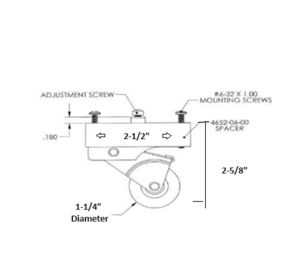 Sliding Screen Door Rollers, Heavy-Duty, 1-1/4 in., Screws, 2 Pack - Image 2