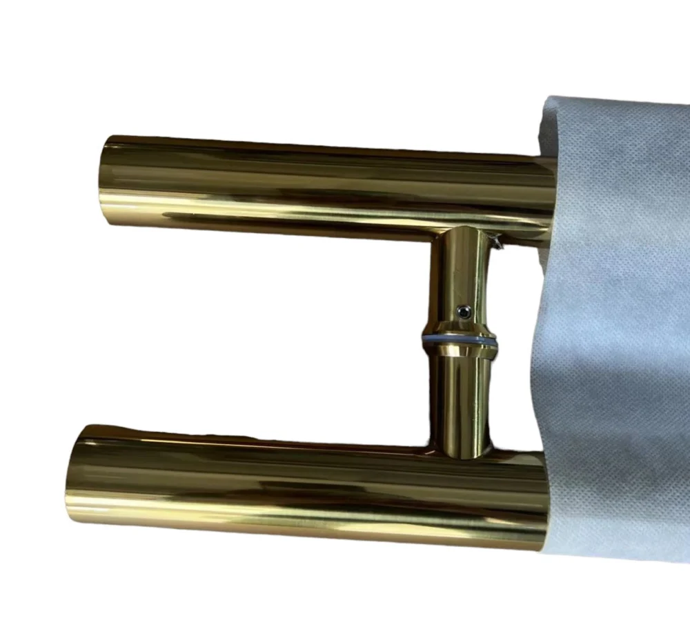Polished Gold Stainless Steel H Pull Door Handles, 36" & 48" - Image 2
