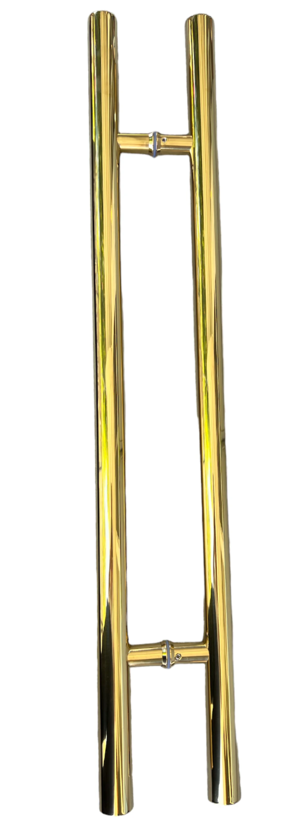 Polished Gold Stainless Steel H Pull Door Handles, 36" & 48"