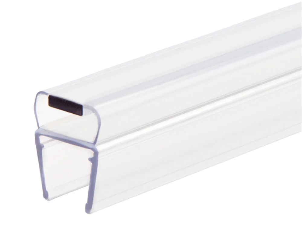 KC Hardware Magnetic Shower Door Seal Set of 2 for 3/8" Glass, 135°, 95"