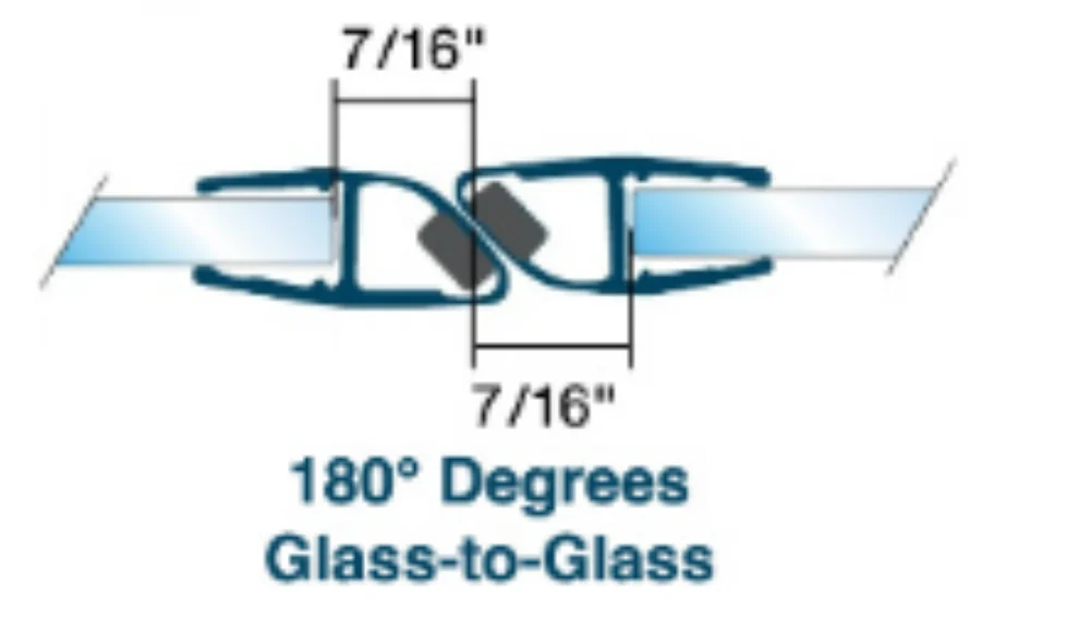KC Hardware Magnetic Shower Door Seal 3/8" Glass 180° 95" (2 Pack) - Image 2