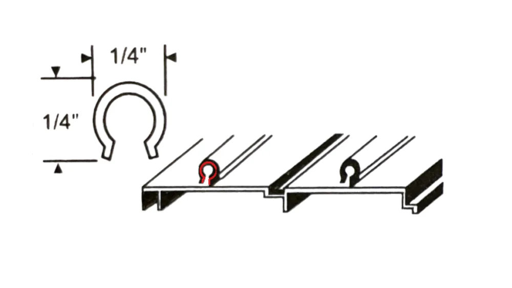 Sliding Door Track Repair Cover 1/4 in, Stainless Steel Track Cover - 72 in - 96 in - Image 4