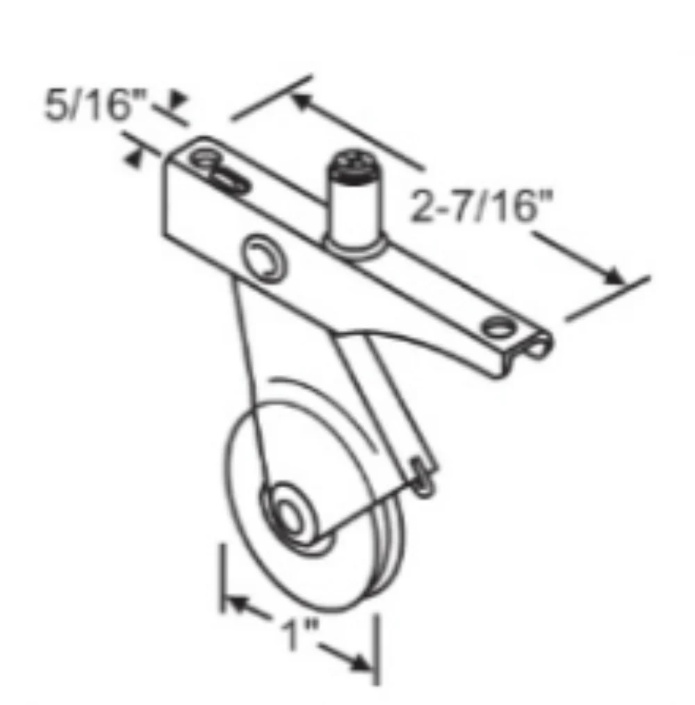 Heavy-Duty Steel Sliding Screen Door Rollers with Adjusting Sleeve (2 Pack) - Image 2