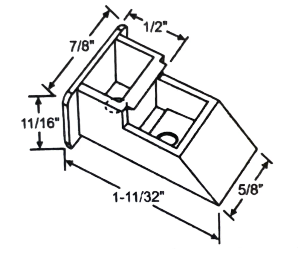 White Nylon Sash Cam Replacements, 7/8 in x 1-5/16 in, Channel Balances, 2-Pack - Image 2