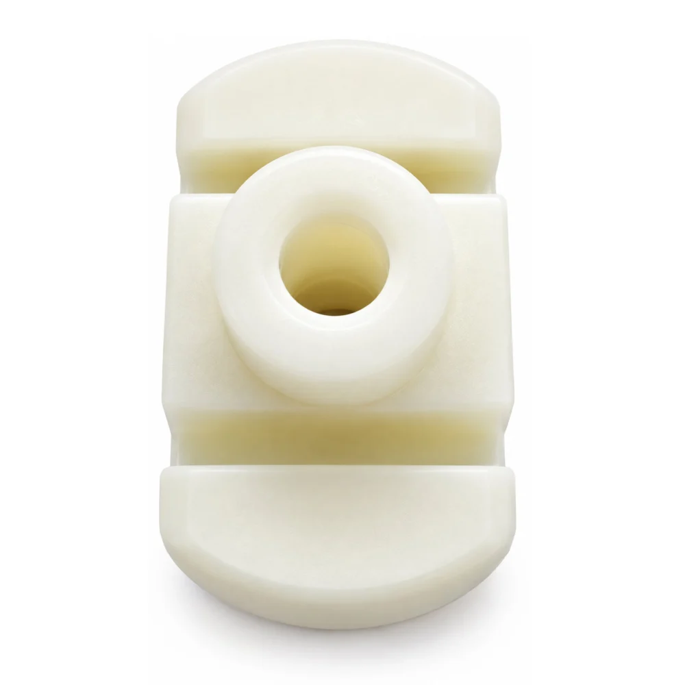 Nylon Drawer Guide 37/64" x 9/16" with 5/16" Top Opening – White, 4 Pack - Image 4