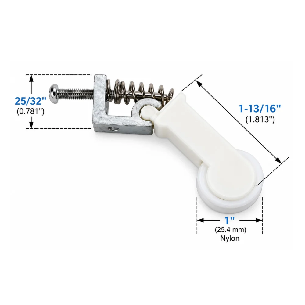 Sliding Screen Door Roller for Yale Ogron – 1" Nylon Wheel Adjustable – 2 Pack - Image 2